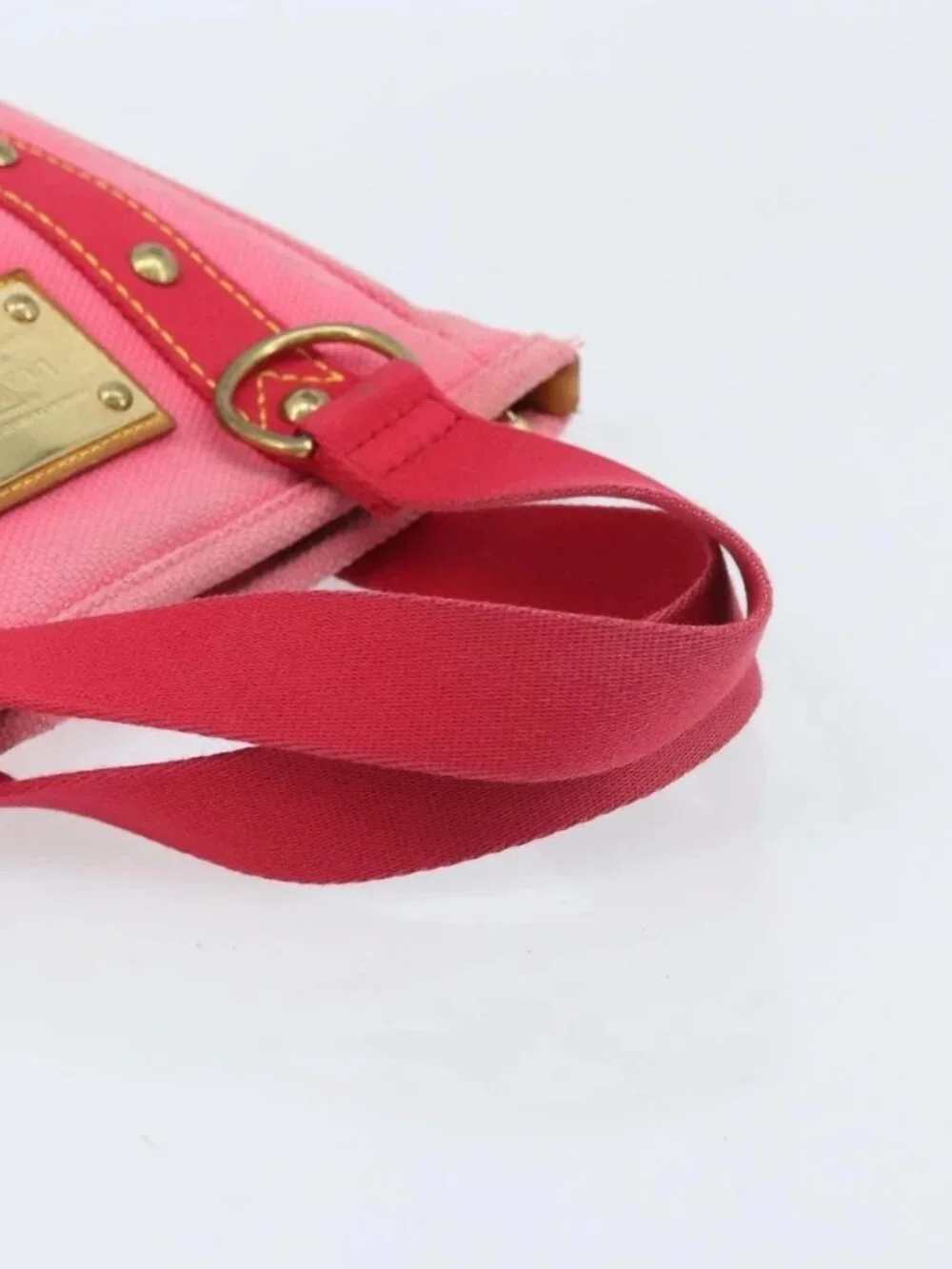 LOUIS VUITTON Antigua Cabas PM Hand Bag Rouge Pink M40088 LV Auth ka2366 - Picture 8 of 15